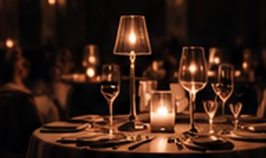 A candlelit private table