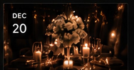 A candlelit table